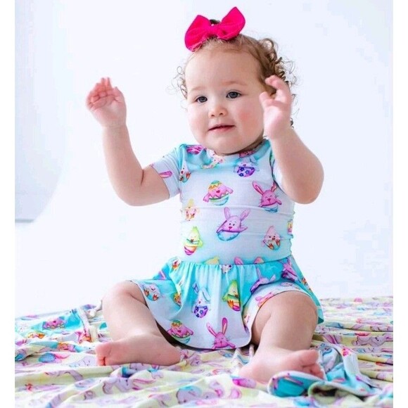 Birdie Bean Size 0-3 Months Baby Elijah Bamboo Viscose Easter Egg Bunny Spring - Picture 1 of 4